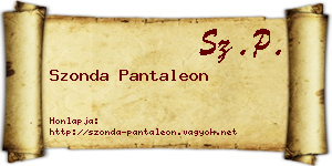 Szonda Pantaleon névjegykártya